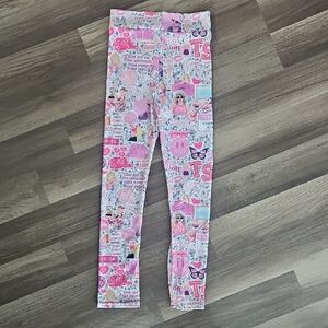 Taylor Swift Pink Graphic Kids Leggings